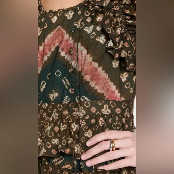 Ulla Johnson Nia Ruffle Dress in Jasper - Picture 4 of 6